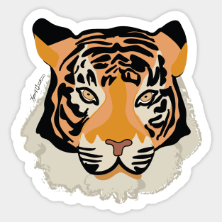 Tiger Purple Sticker